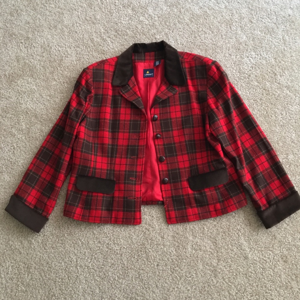 Vintage Lizsport Plaid Jacket and Skirt
